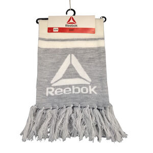 Reebok Rally Scarf Gray Size OSFM Acrylic Blend W/tags Big Logo